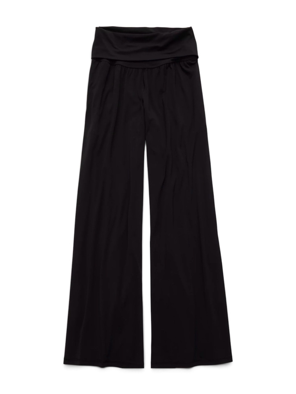 Aerie Black Fold-Over Wide Leg Lounge Pants